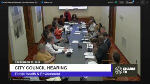 City Council Hearing: Public Health & Environment Committee; September 30, 2026